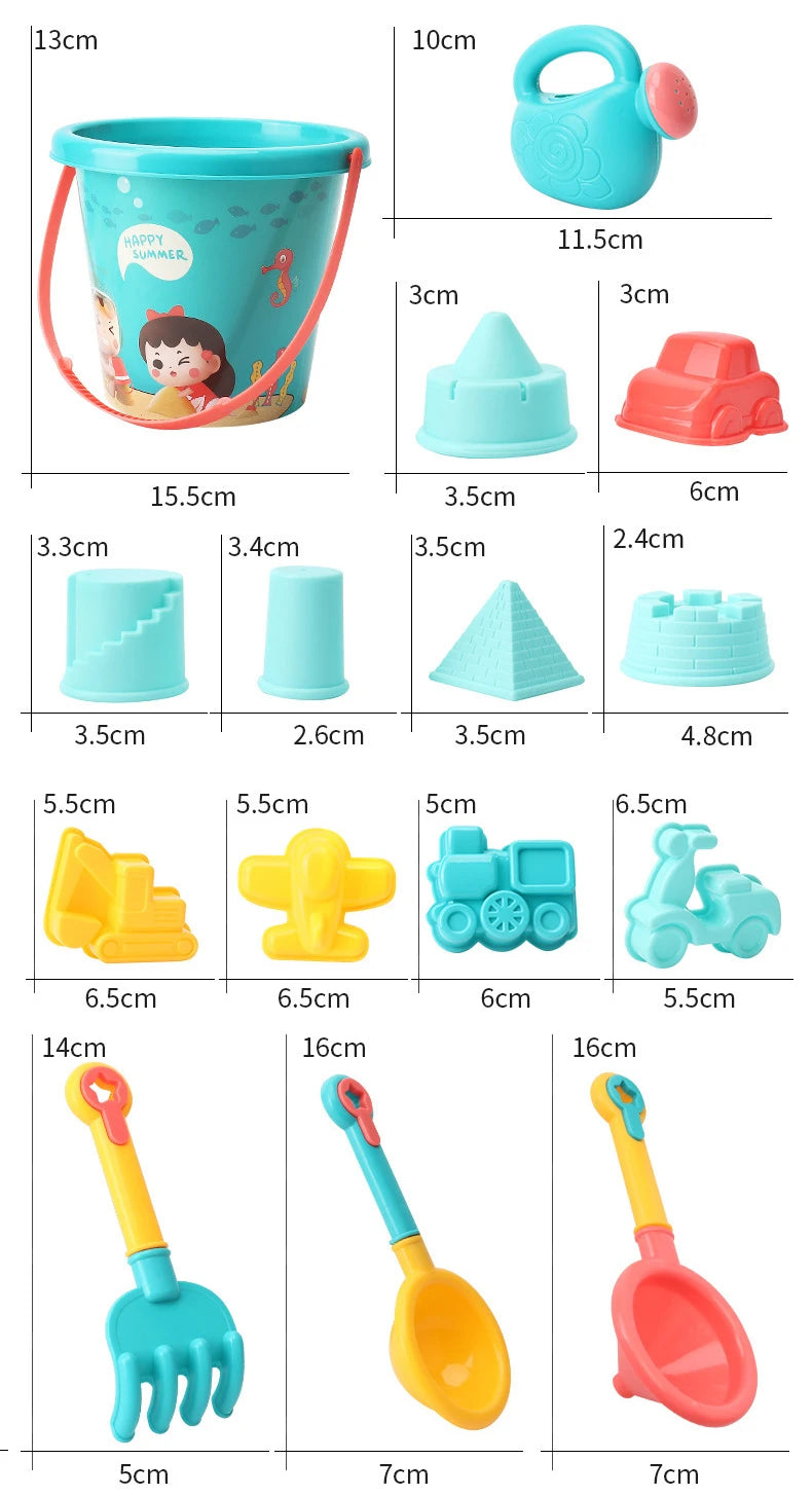 Beach Toys for Kids Sand Set Sand Bucket Beach Shovel Toys for Toddlers Summer Beach Game Children Toys Water Play