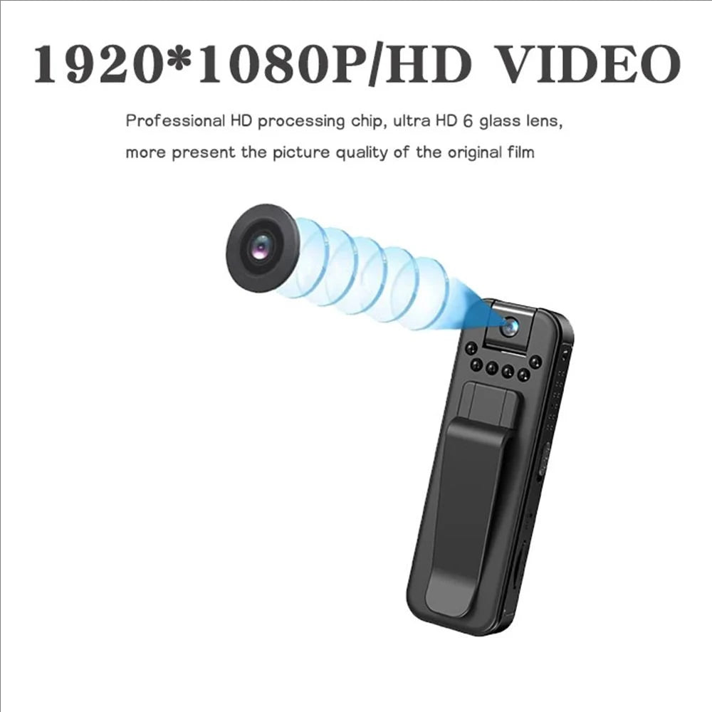 HD 1080P Mini Camera Portable Small Digital Video Recorder Night Vision Video Surveillance Camcorder Police BodyCam Infrared