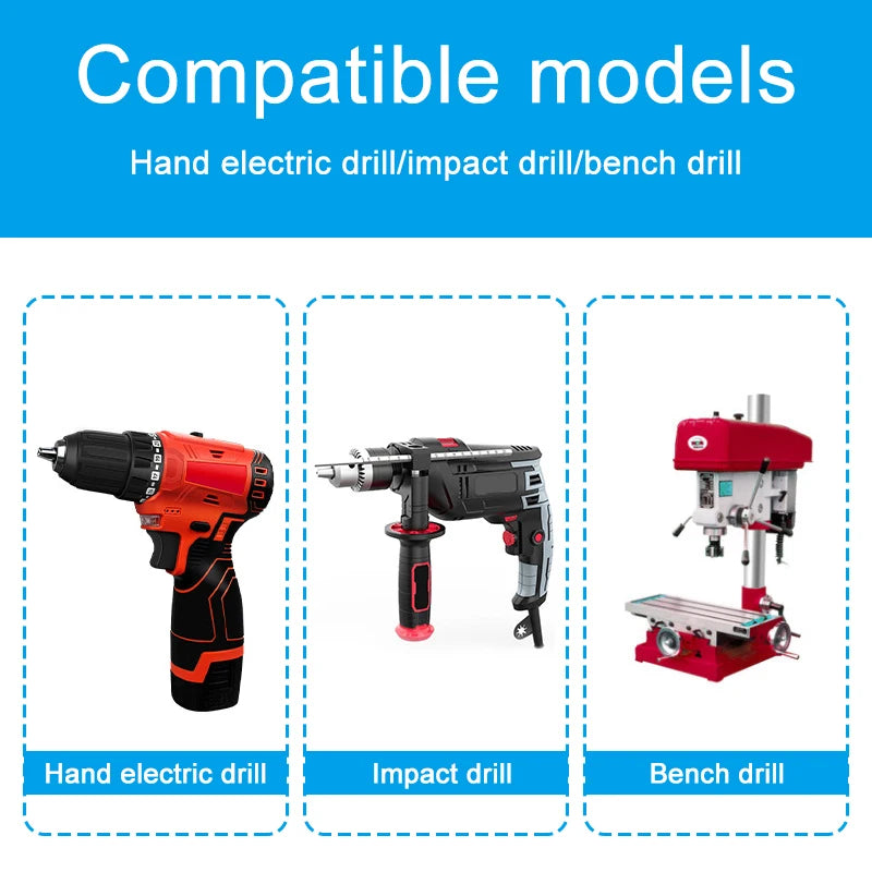 Step Drill Titanium Plated Hexagonal Shank Straight Groove 3-12/4-12/4-20/4-32mm Pagoda Drill Drilling Tool Accessory Set